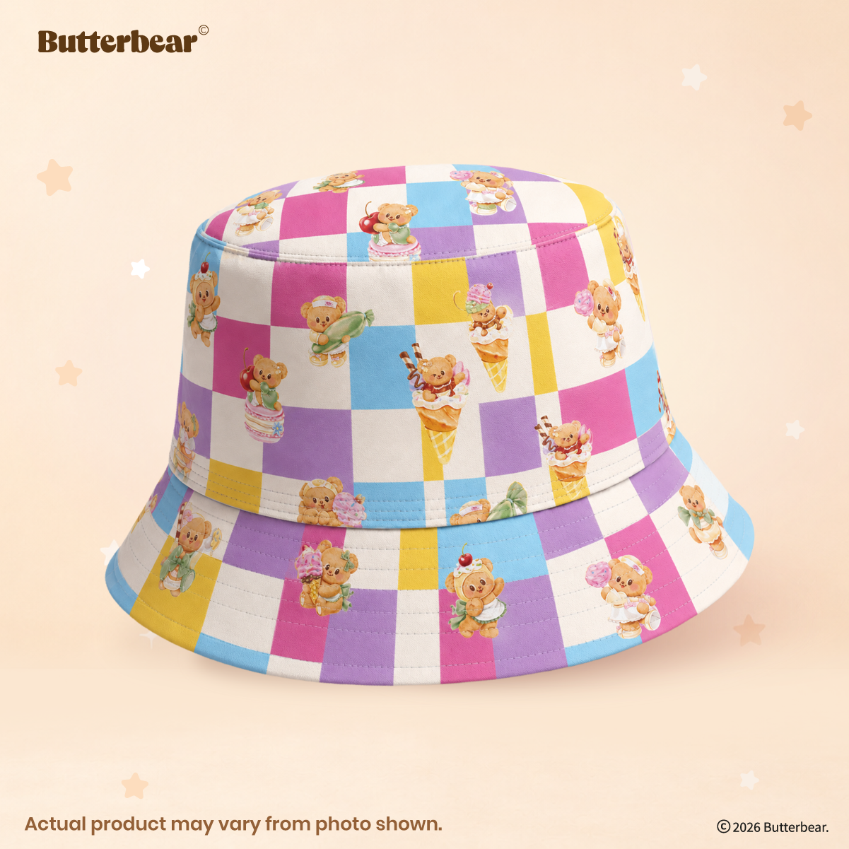 Butterbear Reversible Bucket Hat