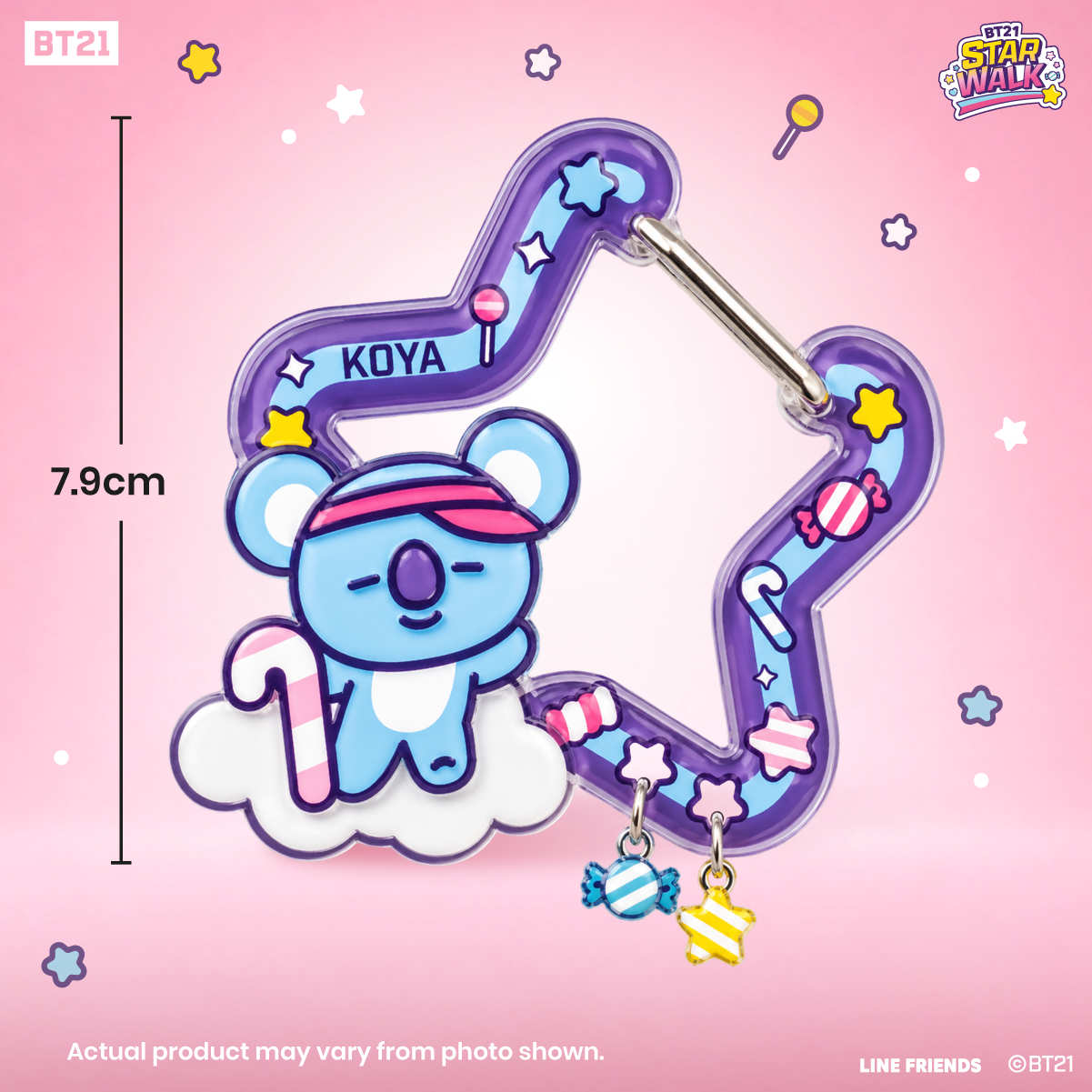 BT21 Star Walk Acrylic Keycharm (full set of 7 designs)