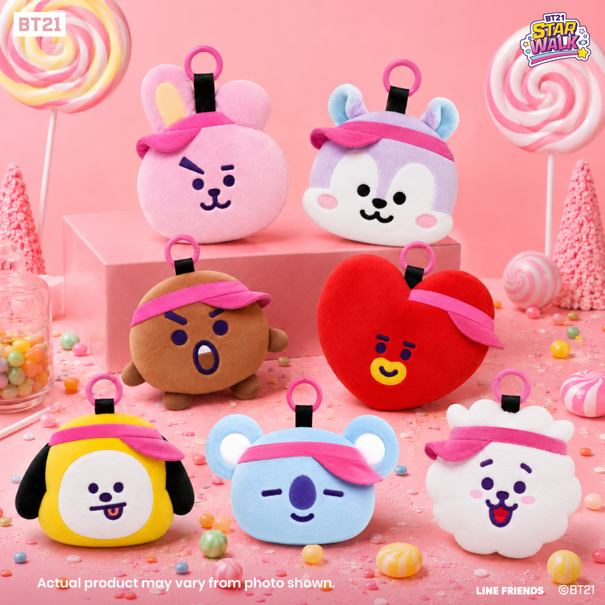 BT21 Star Walk Eco Bag with Plush Pouch x1 random design (Blind Box)