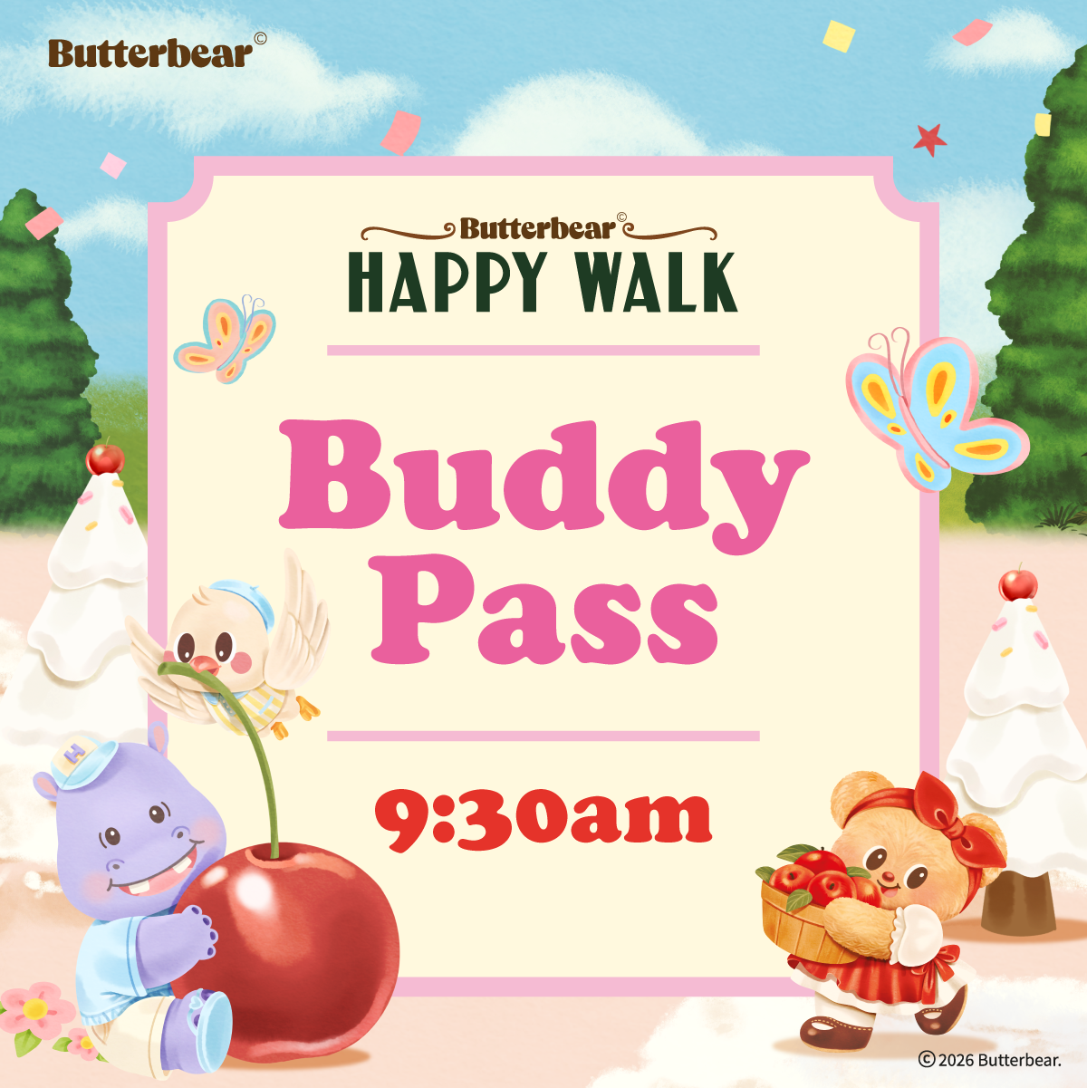 Butterbear Happy Walk Buddy of 2 Ticket (17 October 2026) - 9:30am