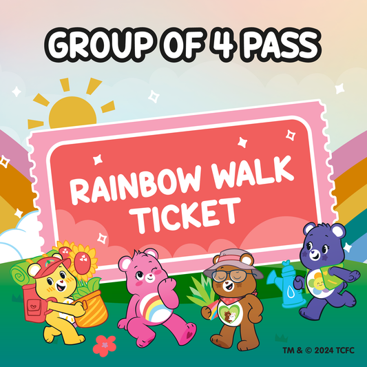 Bundle of 4 Care Bears™ Rainbow Walk Ticket (27 April 2024)