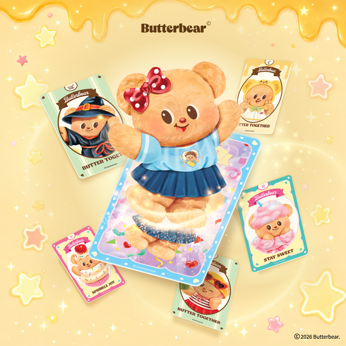 Butterbear Happy Card (6 packs)