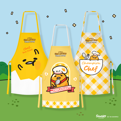 Gudetama Apron x Full Set with 3 Designs