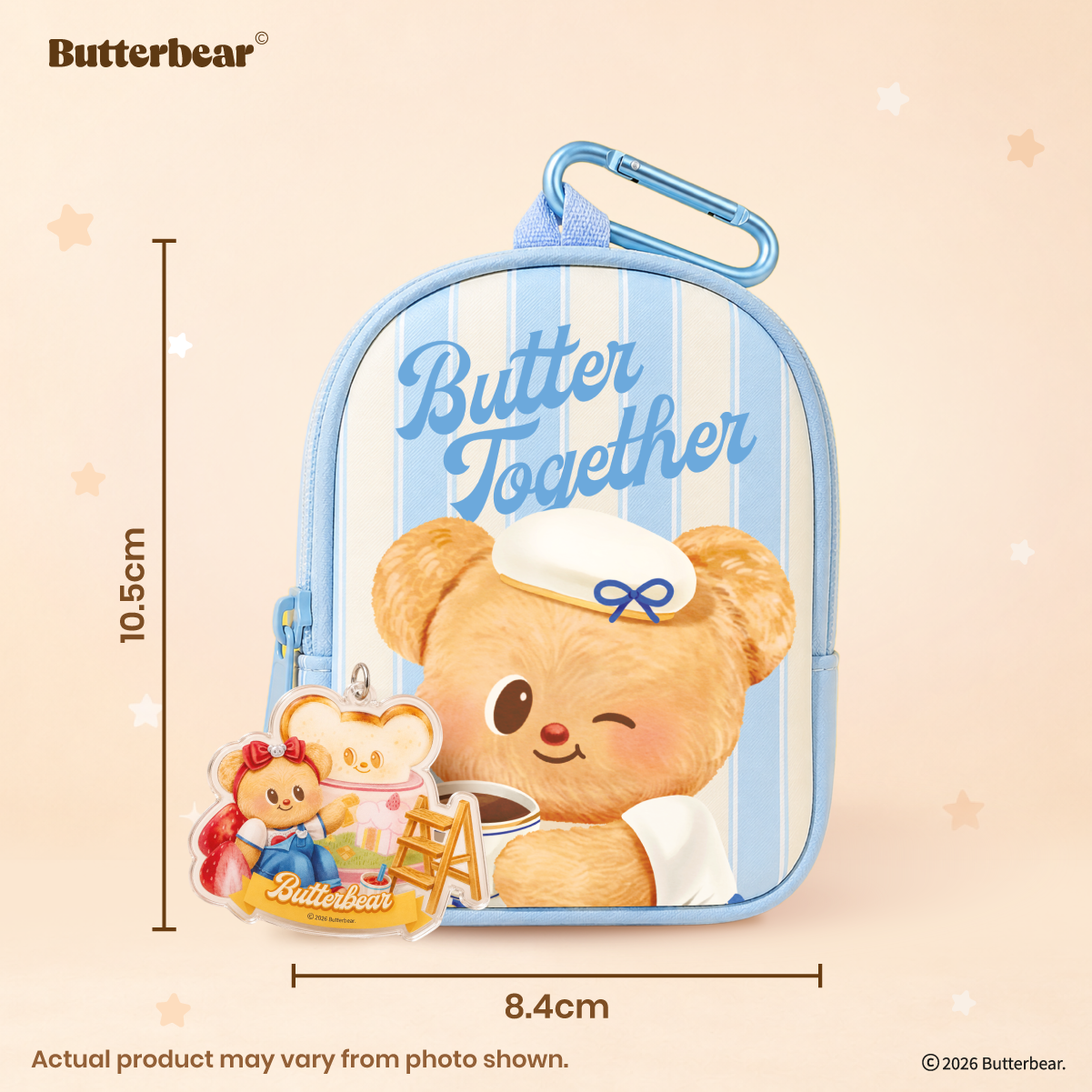 Butterbear Eco Bag with Keychain x1 random design (blind box)