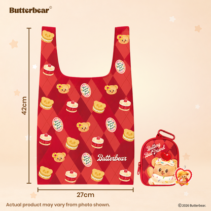 Butterbear Eco Bag with Keychain x1 random design (blind box)