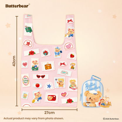 Butterbear Eco Bag with Keychain x1 random design (blind box)