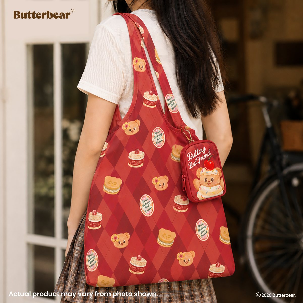 Butterbear Eco Bag with Keychain x1 random design (blind box)