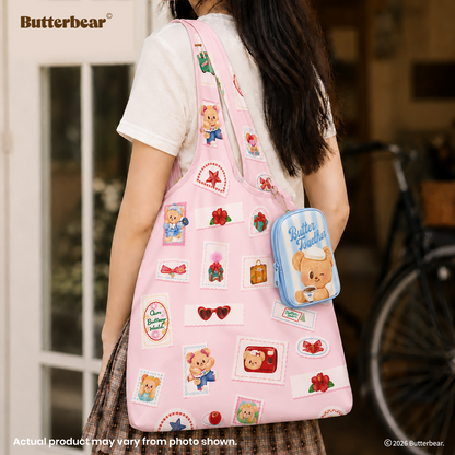 Butterbear Eco Bag with Keychain x1 random design (blind box)