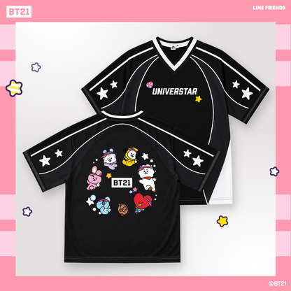 BT21 Star Walk Baseball Tee (Design 2 | White Collar)