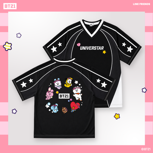 BT21 Star Walk Baseball Tee (Design 2 | White Collar)