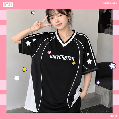 BT21 Star Walk Baseball Tee (Design 2 | White Collar)