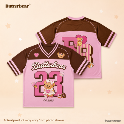 Butterbear Baseball Tee (Design 2 | Pink&Brown)
