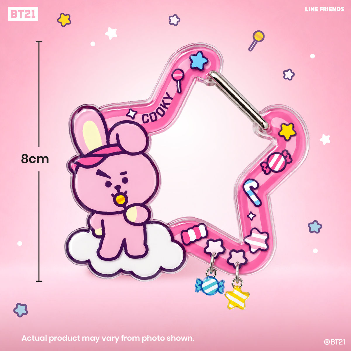 BT21 Star Walk Acrylic Keycharm x1 random design (Blind Box)