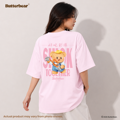 Butterbear Oversized Tee (Design 3 | Pink | Shiok Together)