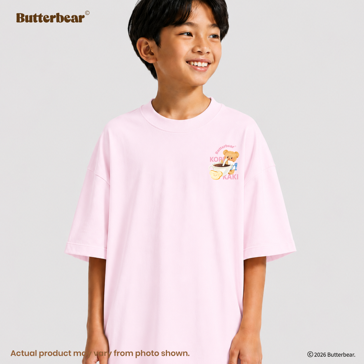 Butterbear Oversized Tee (Design 3 | Pink | Shiok Together)