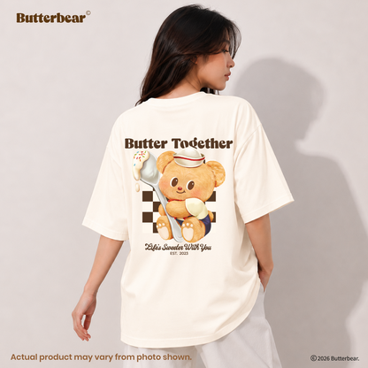 Butterbear Oversized Tee (Design 2 | Cream | Butter Together)