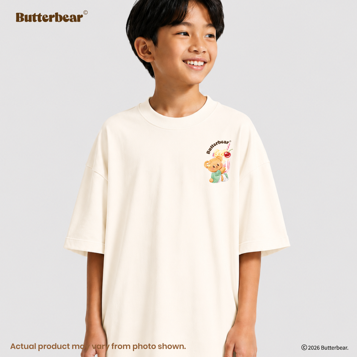 Butterbear Oversized Tee (Design 2 | Cream | Butter Together)