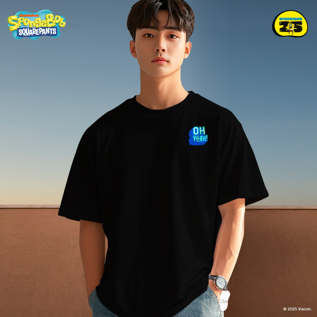 SpongeBob Pirate Oversized Cotton Tee (Design 1 | Black | Bojio)