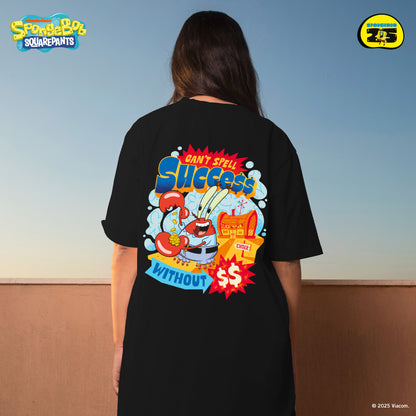 SpongeBob Pirate Oversized Cotton Tee (Design 4 | Black | Success)