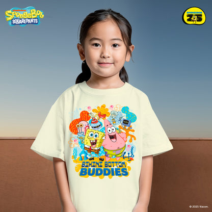 SpongeBob Pirate Oversized Cotton Tee (Design 3 | Cream | Bikini Bottom Buddies)