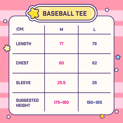 BT21 Star Walk Baseball Tee (Design 2 | White Collar)