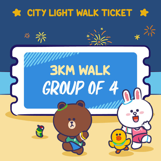 Bundle of 4 LINE FRIENDS 3KM Walk Ticket (5 October 2024)