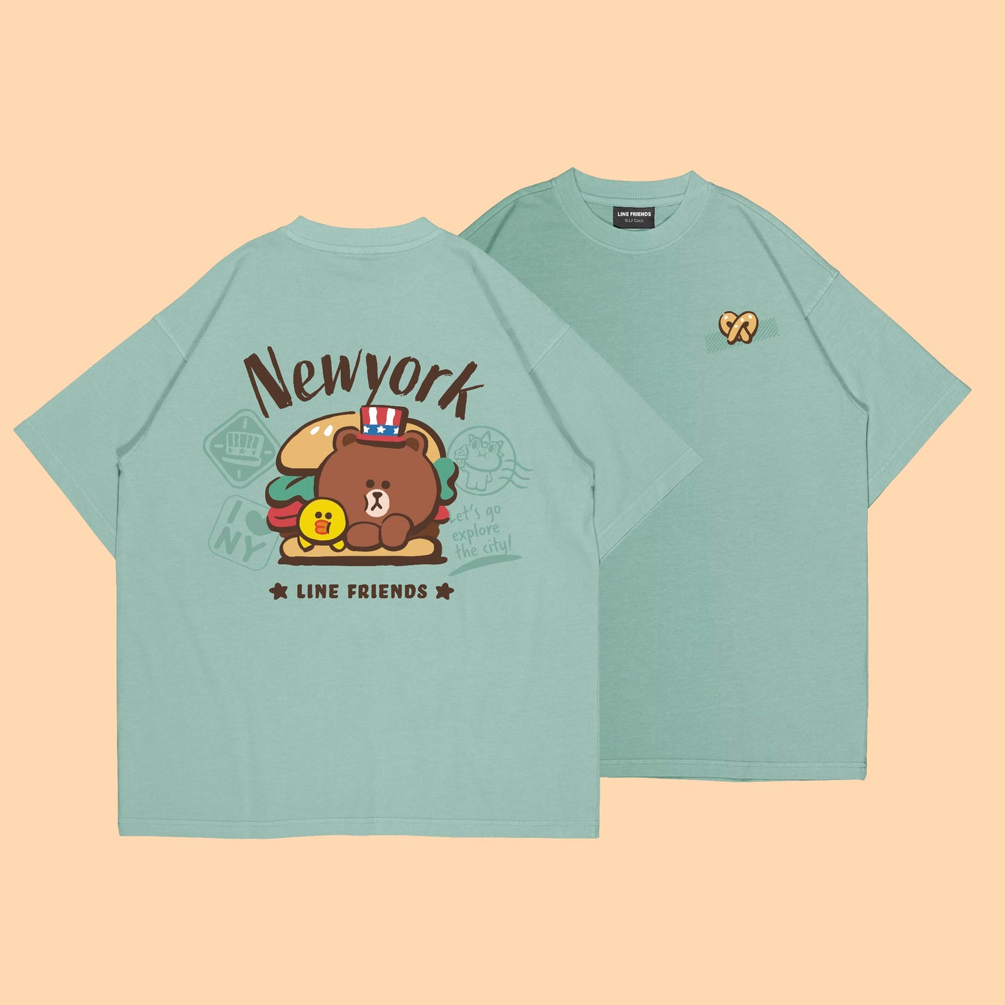 LINE FRIENDS Oversized Cotton Tee 2024 (All 4 Design)