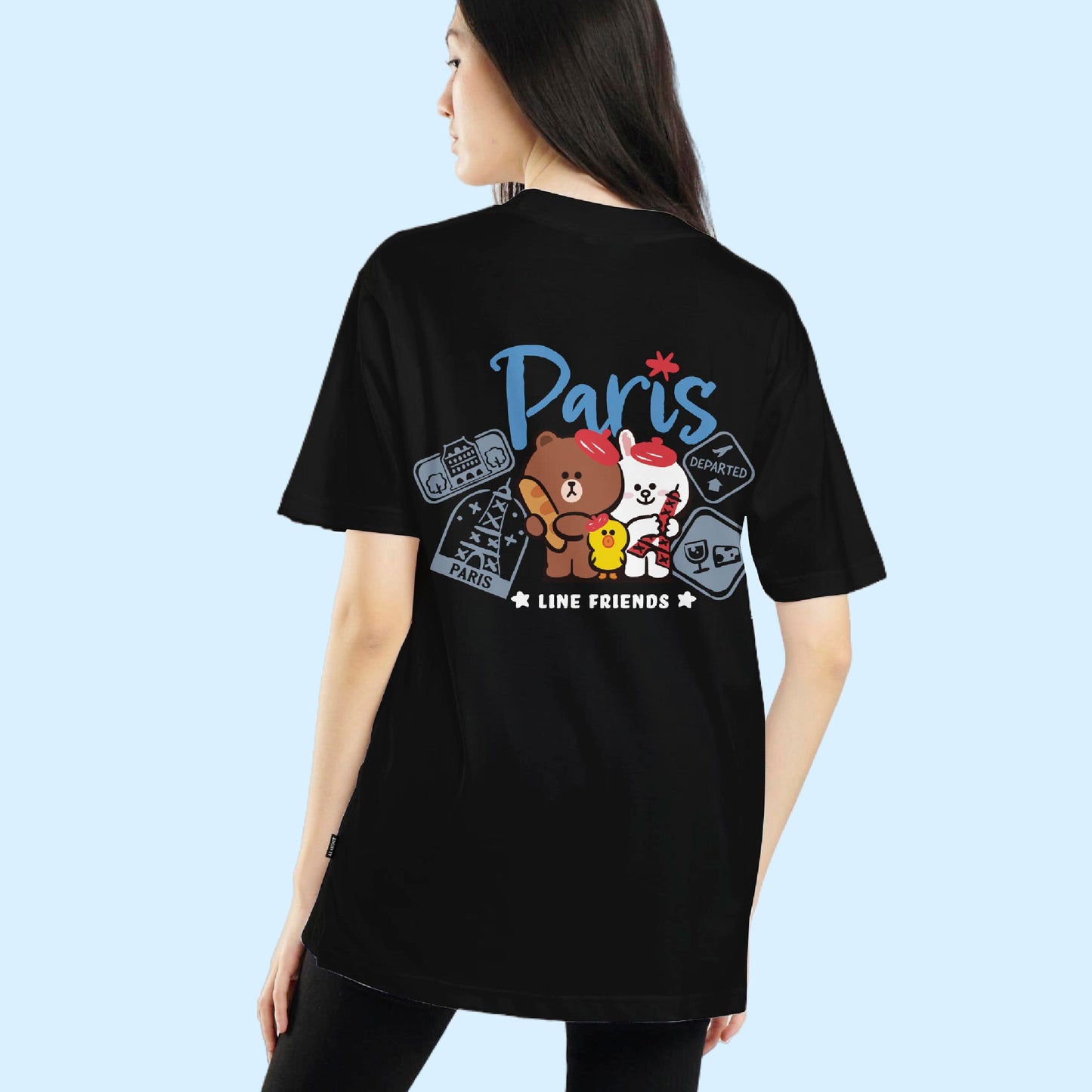 LINE FRIENDS Oversized Cotton Tee 2024 (Paris)