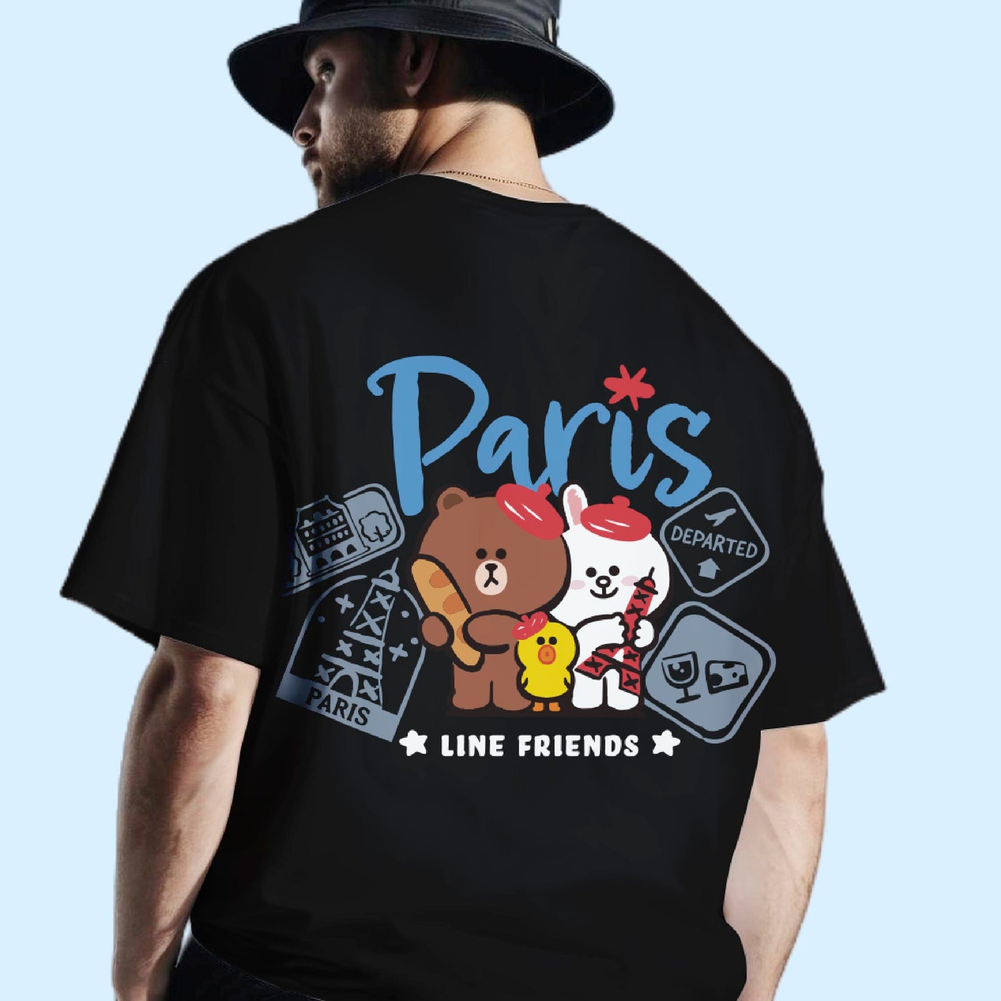 LINE FRIENDS Oversized Cotton Tee 2024 (Paris)