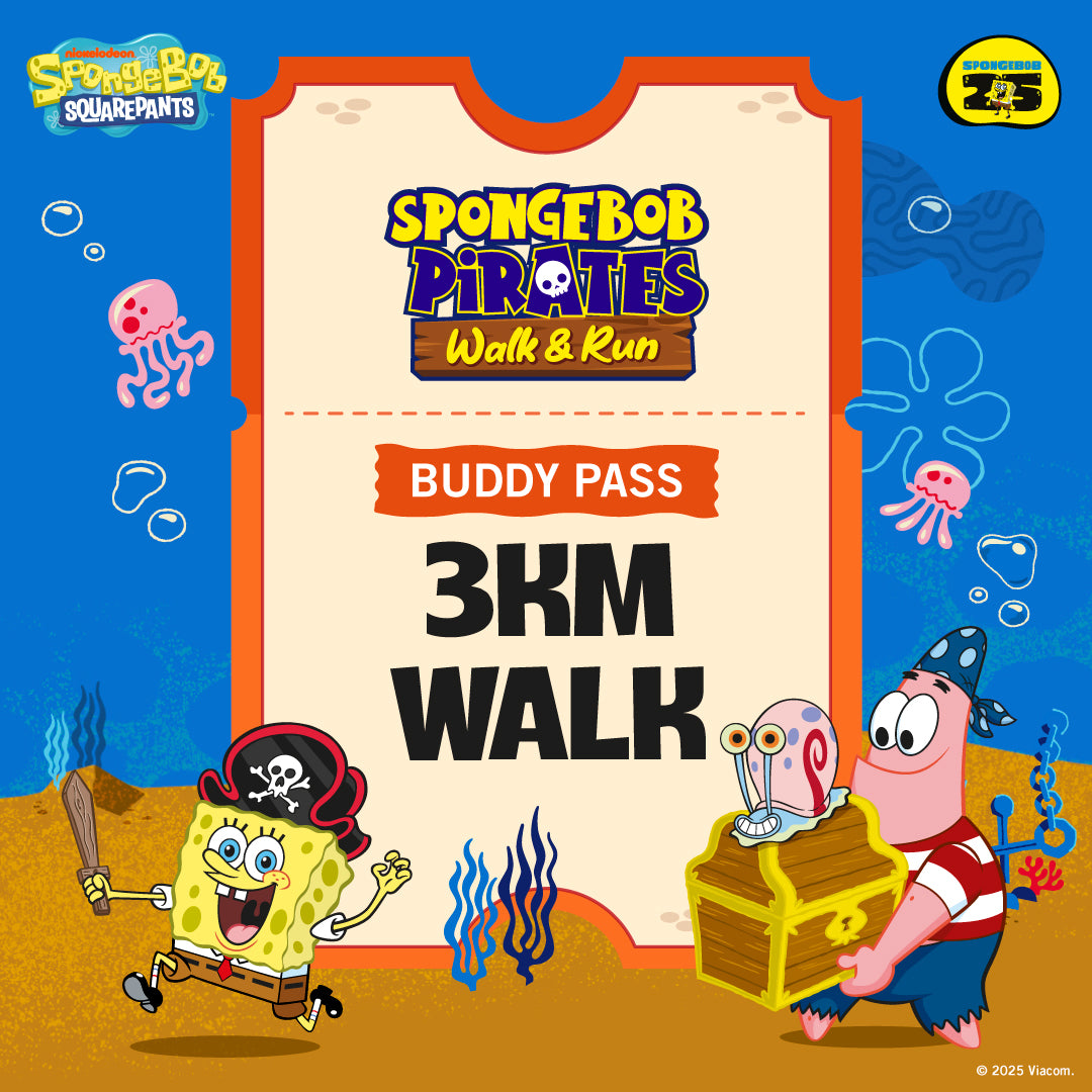 SpongeBob Pirate 3KM Walk Buddy Bundle Ticket (26 April 2025)