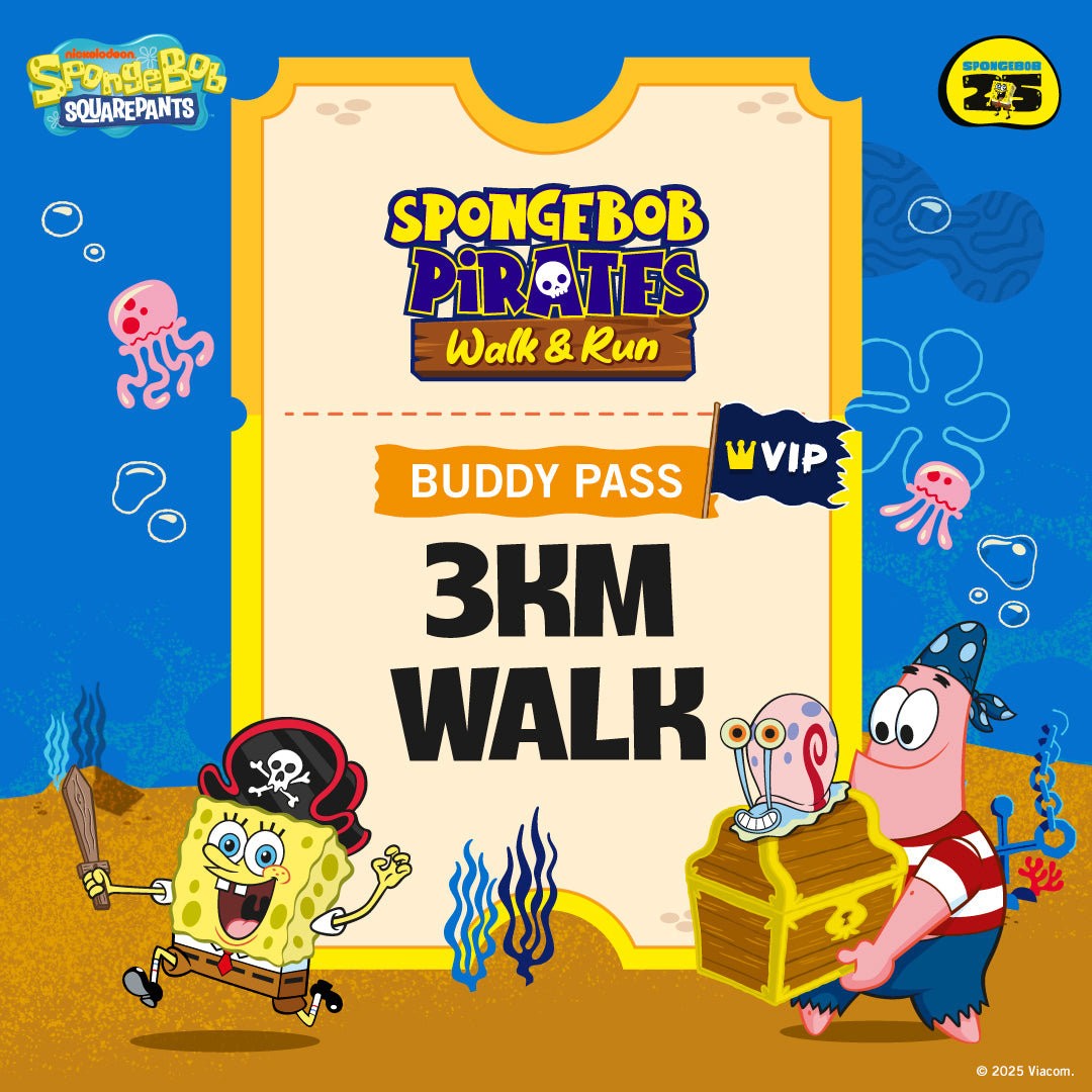 [VIP] SpongeBob Pirate 3KM Walk Buddy Bundle Ticket (26 April 2025)