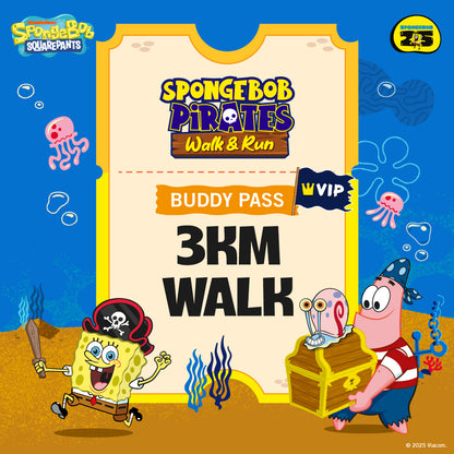 [VIP] SpongeBob Pirate 3KM Walk Buddy Bundle Ticket (26 April 2025)