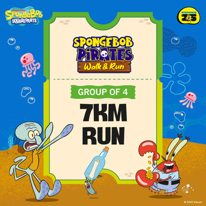 SpongeBob Pirate 7KM Run Group of 4 Ticket (26 April 2025)