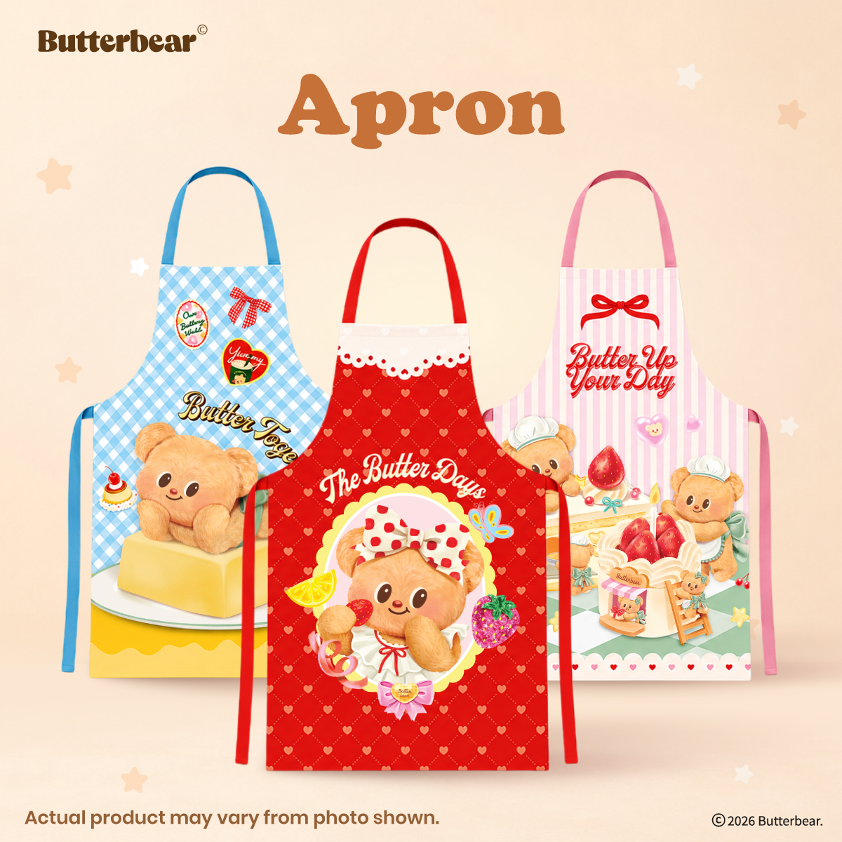 Butterbear Apron (full set of 3 designs)