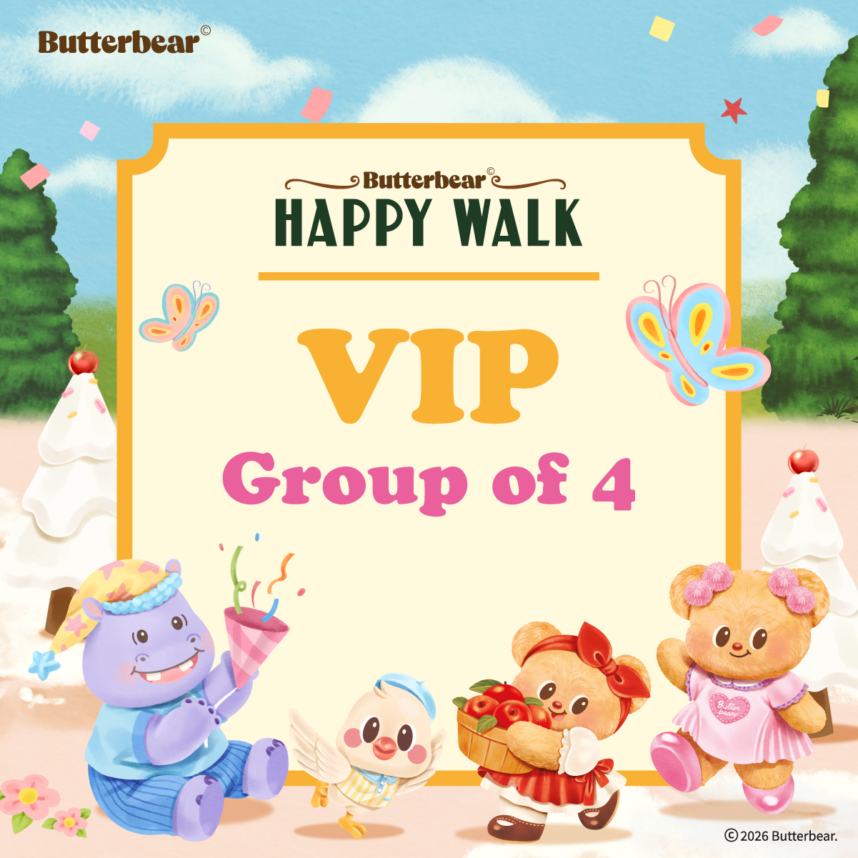 [VIP] Butterbear Happy Walk 2026 Group of 4 Ticket (17 October 2026)